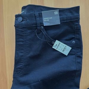 Express Cropped Flare High Rise Jeans